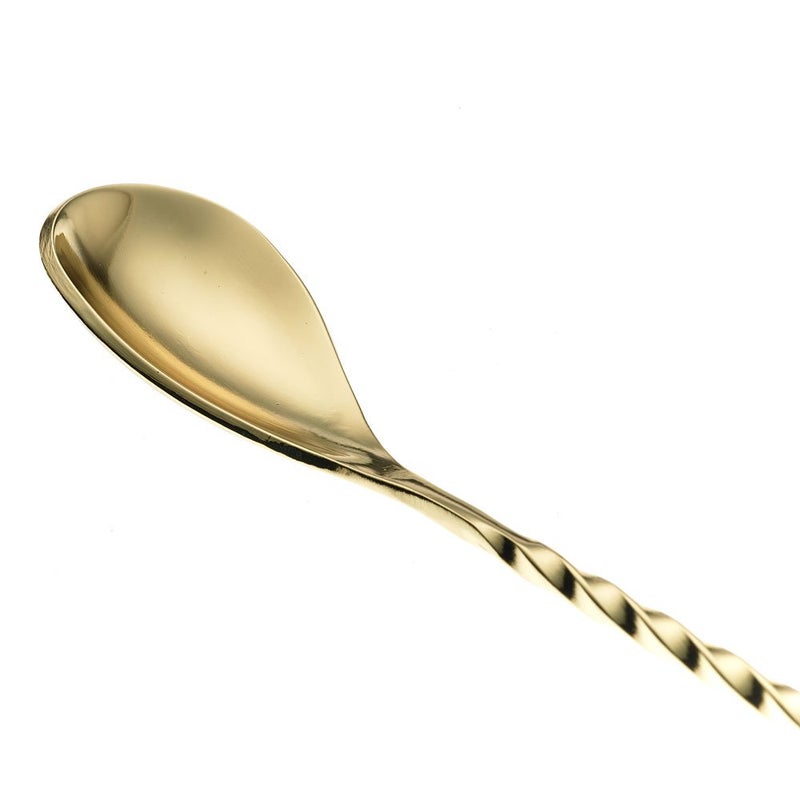 Barfly Teardrop Bar Spoon, End 11 13/16" (30 cm), Gold - Image 3
